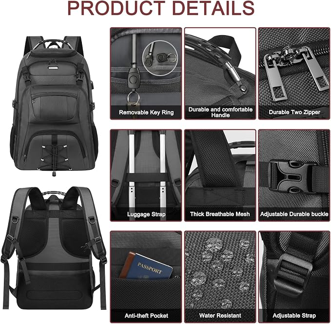 TSA Friendly Travel Laptop Backpack 18.4 inch XXXL Gaming Backpack - Image 3