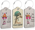Funny Hipster Giraffe 3 Pack PU Leahter Luggage Tag by Losthll