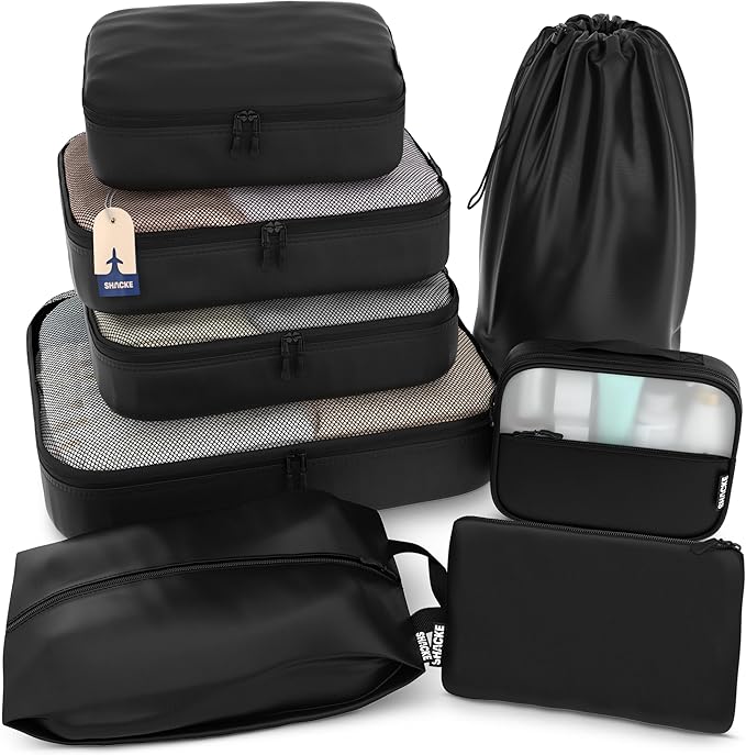 Shacke Premium 8 Packing Cubes Set by Shacke