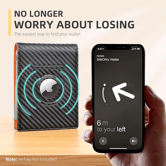 RUNBOX Airtag Wallet Men, Slim but Spacious Wallet - Image 2