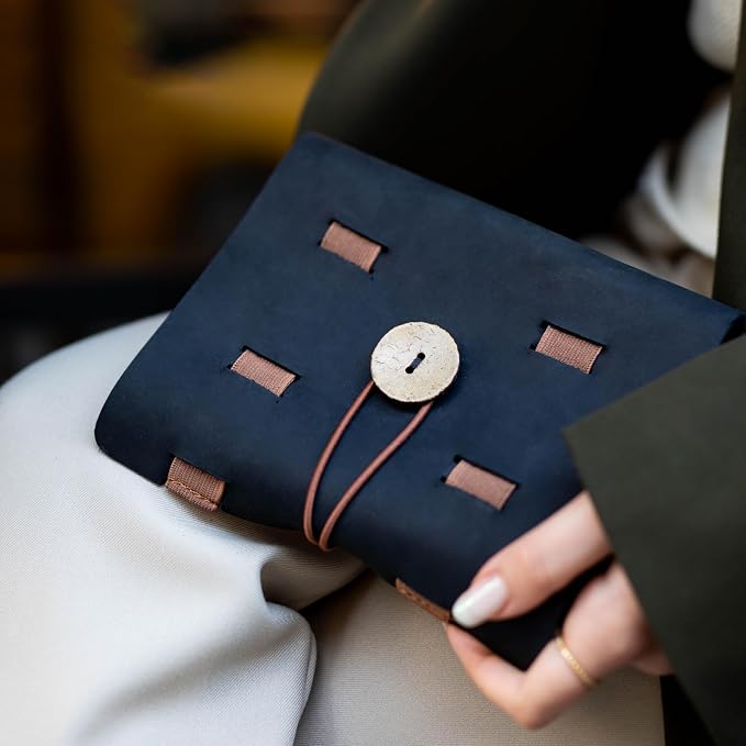 HARDISTON Genuine Leather Electronic Cable Organizer Bag Handmade Travel Cord - Image 2