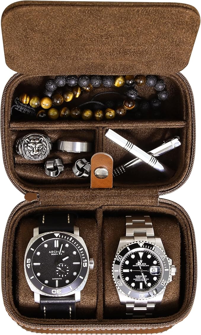ROTHWELL 2 Watch Travel Case Storage Organizer by RothwellSanFrancisco