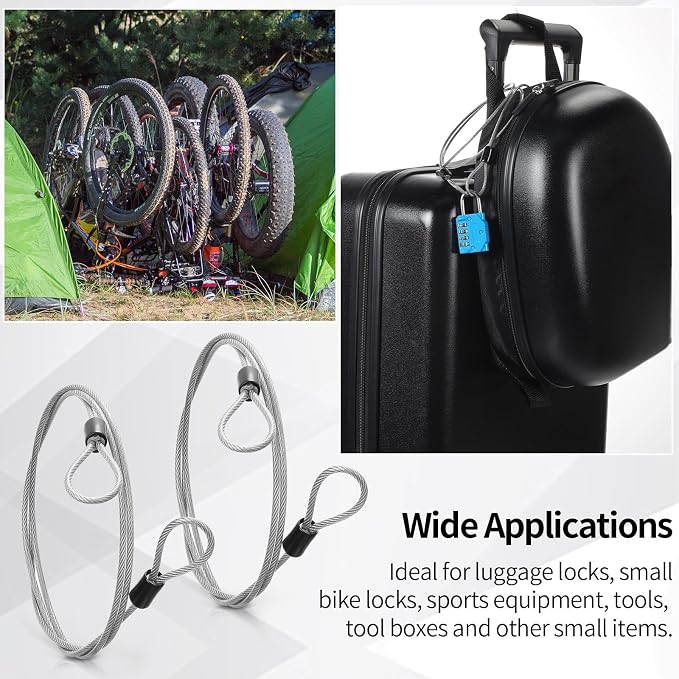12 Pack Security Cable Luggage Lock - Image 7
