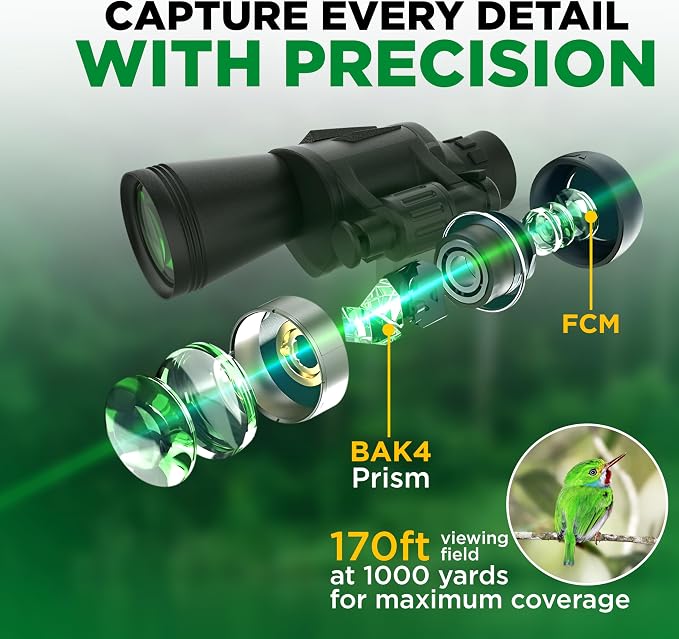 Binoculars with Smart Phone Bracket Adapter, Bird Watching, High Power - Image 3