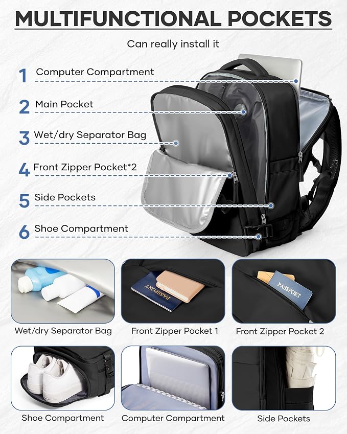 Vacuum Backpack Travel With Pump, Mochila De Viaje Compresion Al Vacio - Image 6