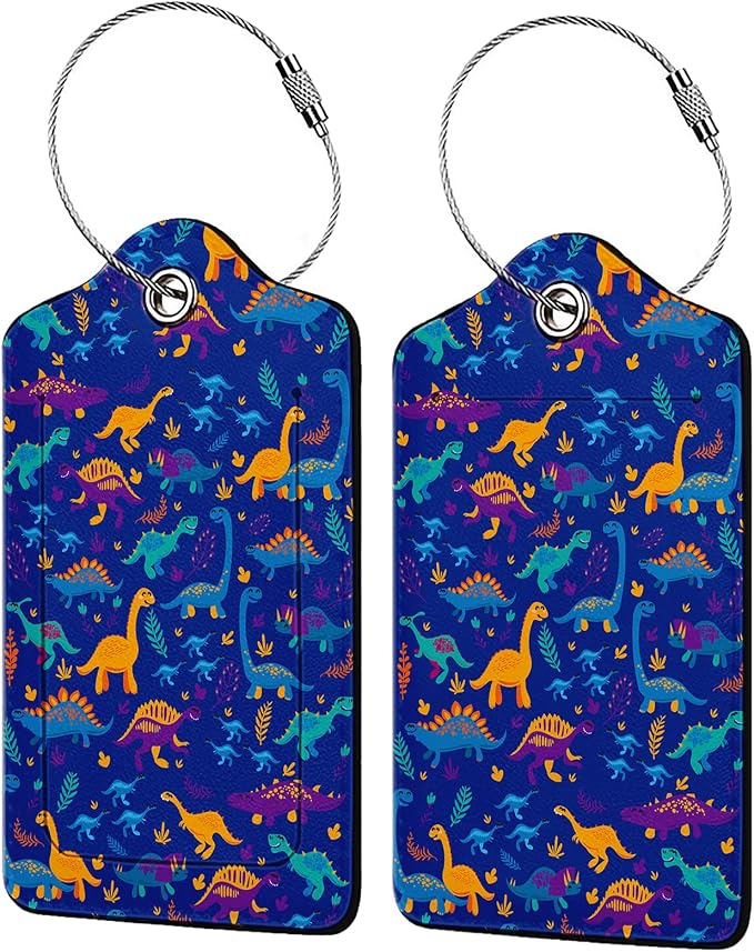 Funny Dinosaurs and Trees 2 Pack Luggage Tag by Unknown