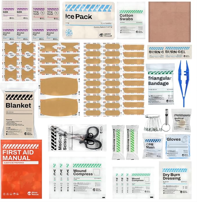 RHINO RESCUE EVA First Aid Kit, Small Waterproof Portable Emergency Hiking - Image 3