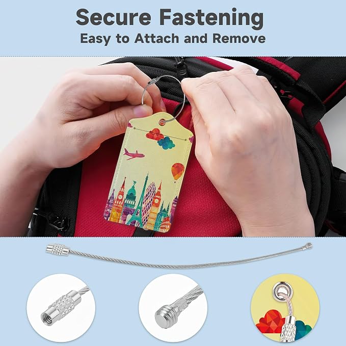 Travel Luggage Tags, 2 Pack Travel Cruise Tags - Image 3