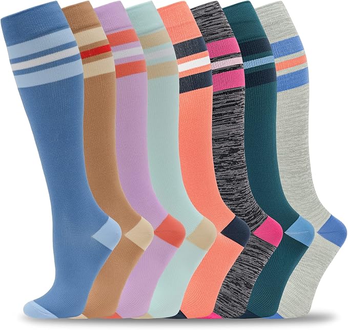 fenglaoda 8 Pairs Compression Socks by fenglaoda
