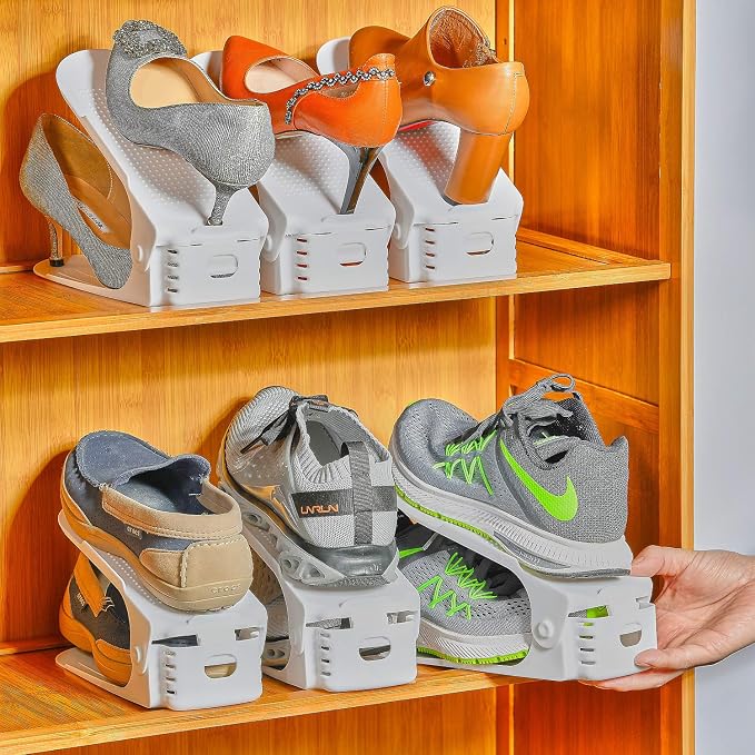 Shoe Slots Organizer, 50% Space-Saving Storage Rack Holder - Image 2