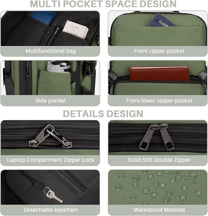 Travel Backpack Carry On Flight Approved, Lightweight Large Travel Backpack - Image 7