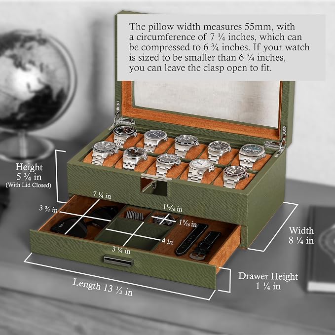 ROTHWELL 10-Slot Watch Box in Leather - Image 2