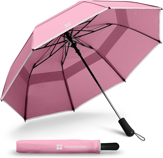 Weatherman Premium Collapsible Travel Umbrella by Weatherman