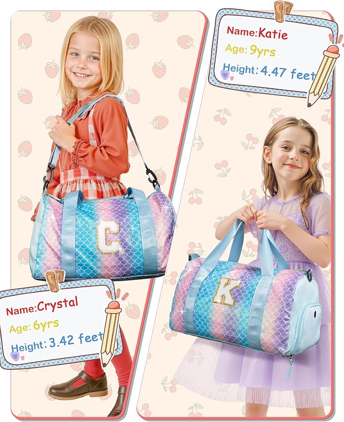 6 7 8 9 10 Year Old Girls Birthday Gift-Girl Gym Bag - Image 6