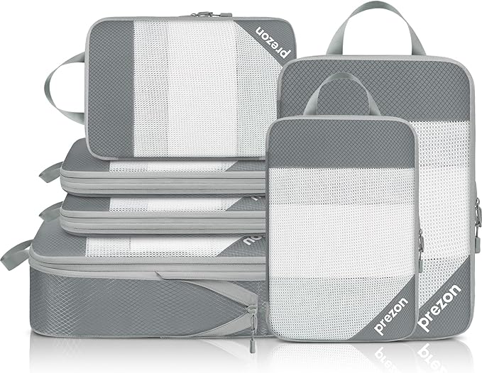 8 Set/6 Set/4 Set Compression Packing Cubes by PREZON