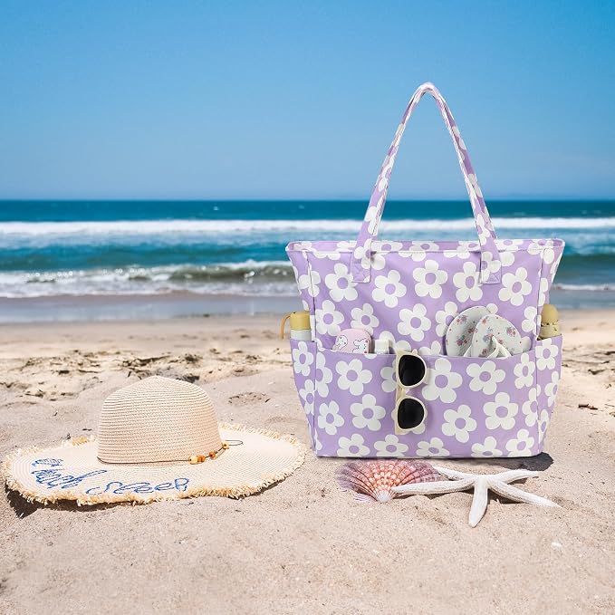 Beach Pool Bags Tote for Women Ladies Large Gym Tote Carry On Bag - Image 3