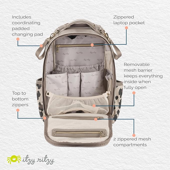 Itzy Ritzy Diaper Bag Backpack – Large Capacity Boss Plus Baby Backpack Diaper - Image 5