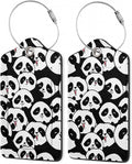 2Pcs Luggage Tag for Suitcase Panda Cartoon Cute Suitcase Tag by Gearsly