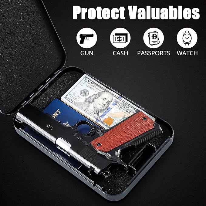 Dalmbox Gun Safe for Pistols Small Handgun Lock Box - Image 4