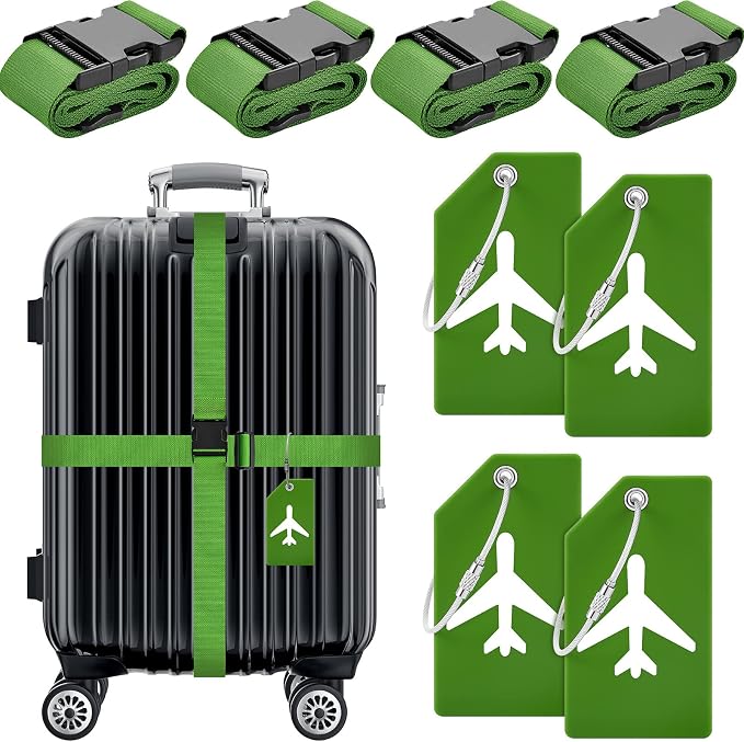 Weewooday 8 Pcs Luggage Straps Suitcase Tags Set by Weewooday