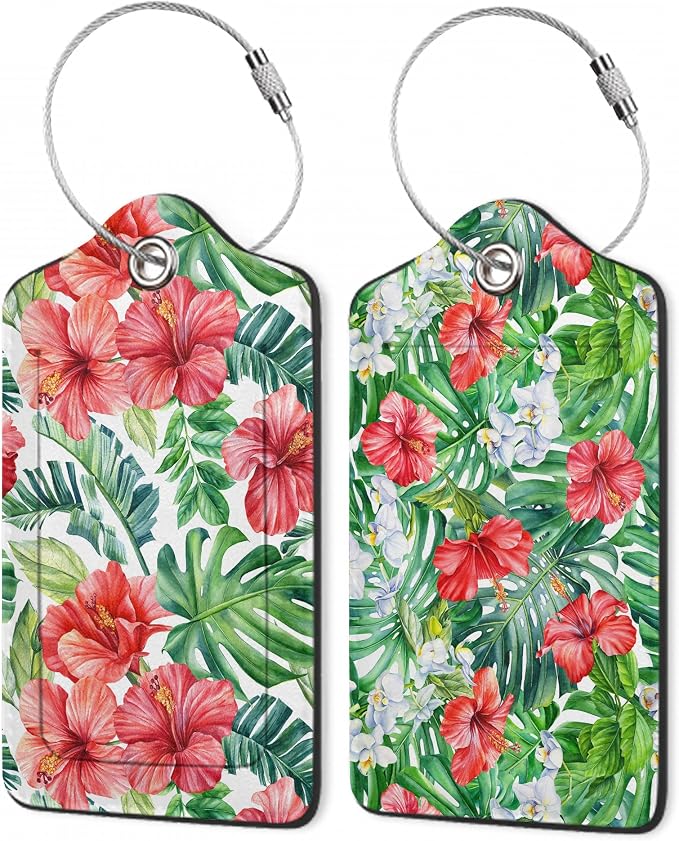 Tropical Palm Leaves Luggage Tags by Unknown