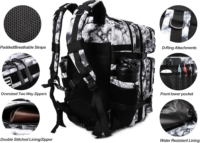 LHI Military Tactical Backpack for Men Molle Daypack 45L Army 3 Days Assault - Image 4