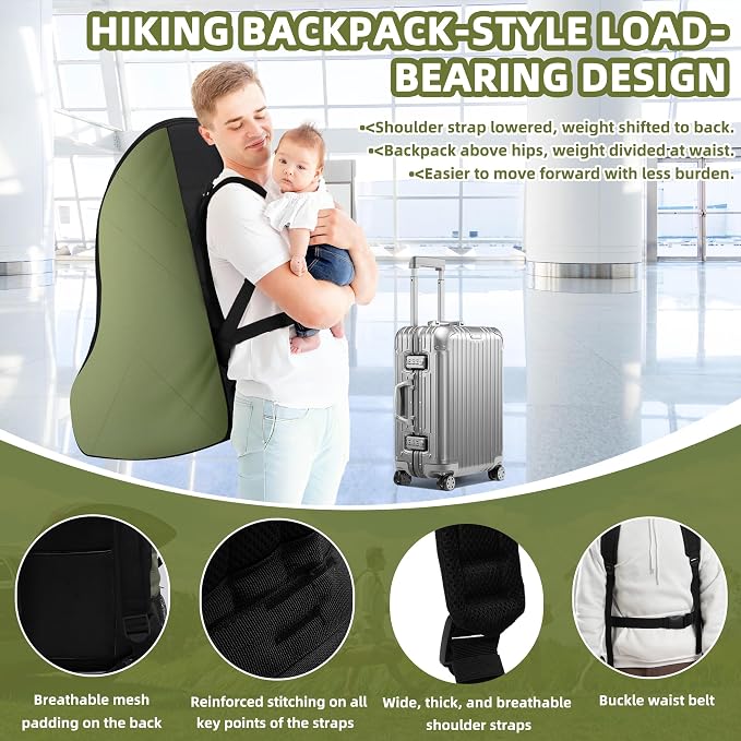 Padded Car Seat Travel Bag for Airplane – Waterproof Heavy Duty Carseat - Image 4