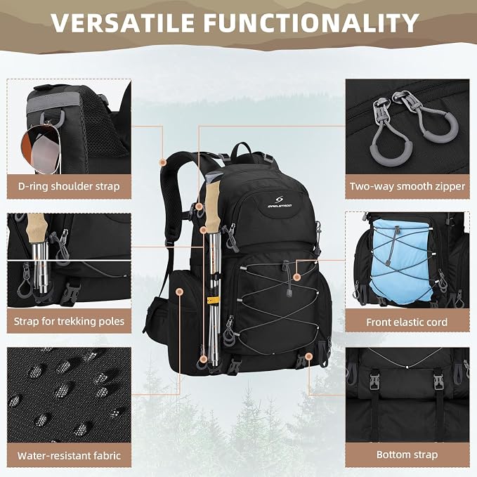 Maelstrom Hiking Backpack, 40L Waterproof Camping Daypack - Image 3