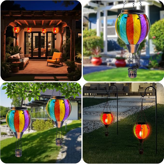 Colorful Hot Air Balloon Solar Lantern - Image 8