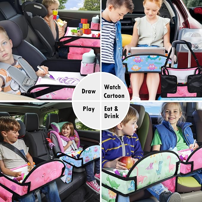 2PCS Kids Travel Tray, Car Seat Tray - Image 8