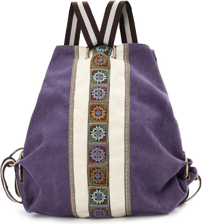Goodhan Women Canvas Backpack Daypack Casual Shoulder Bag, Vintage Heavy-duty by Goodhan
