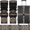 2 Pack Luggage Straps for Suitcases, Adjustable Travel Belt by ZHOMA