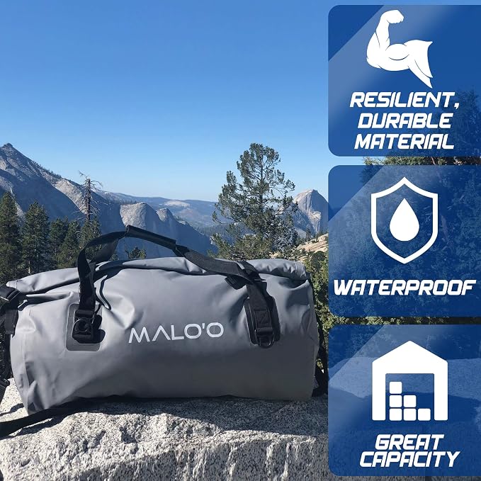 Malo'o Waterproof Dry Bag Duffel 40L/60L/100L, Roll Top Duffel Keeps Gear Dry - Image 5