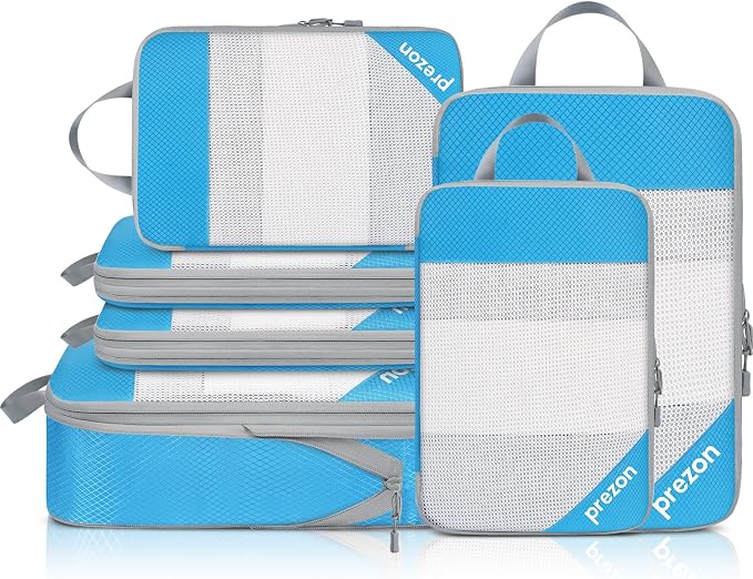 8 Set/6 Set/4 Set Compression Packing Cubes by PREZON
