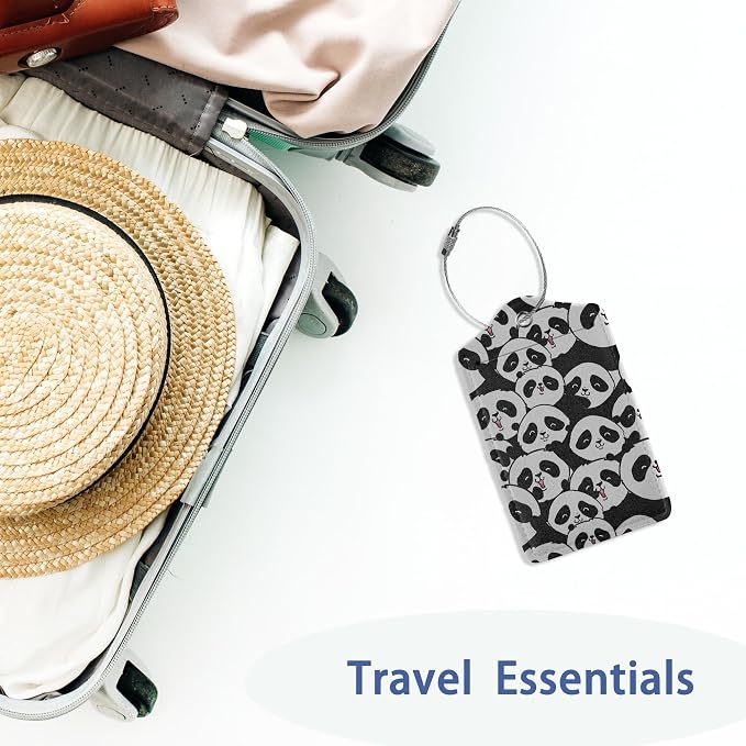 2Pcs Luggage Tag for Suitcase Panda Cartoon Cute Suitcase Tag - Image 5