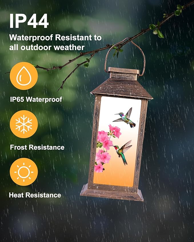 Solar Lanterns Outdoor Waterproof Hummingbird, Garden Decor Birthday Gifts - Image 7