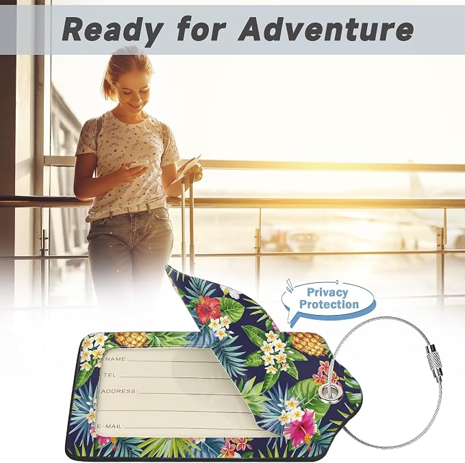 Tropical Pineapples Luggage Tags - Image 5