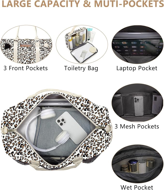Women Duffle Weekender Travel Bag: Large Duffel Bags - Image 2