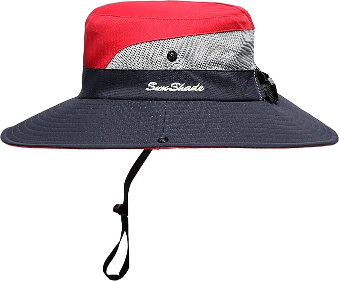 Womens Summer Sun Hat Beach Hat Wide Brim Outdoor UV Protection Hat Foldable by AEFSHAN