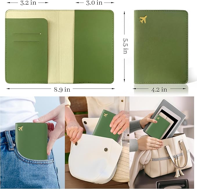Passport Holder for Travel Essentials, RFID Blocking Passport Cover Case for - Image 2