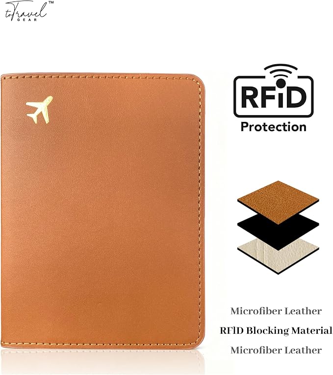 Passport Holder for Travel Essentials, RFID Blocking Passport Cover Case for - Image 2