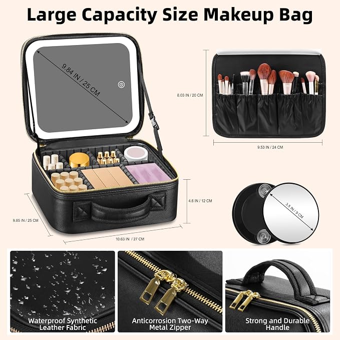 Lighted Travel Makeup Bag - Image 4