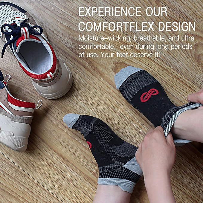 PAPLUS Ankle Compression Sock for Men and Women 2/4/6 Pairs, Low Cut - Image 5