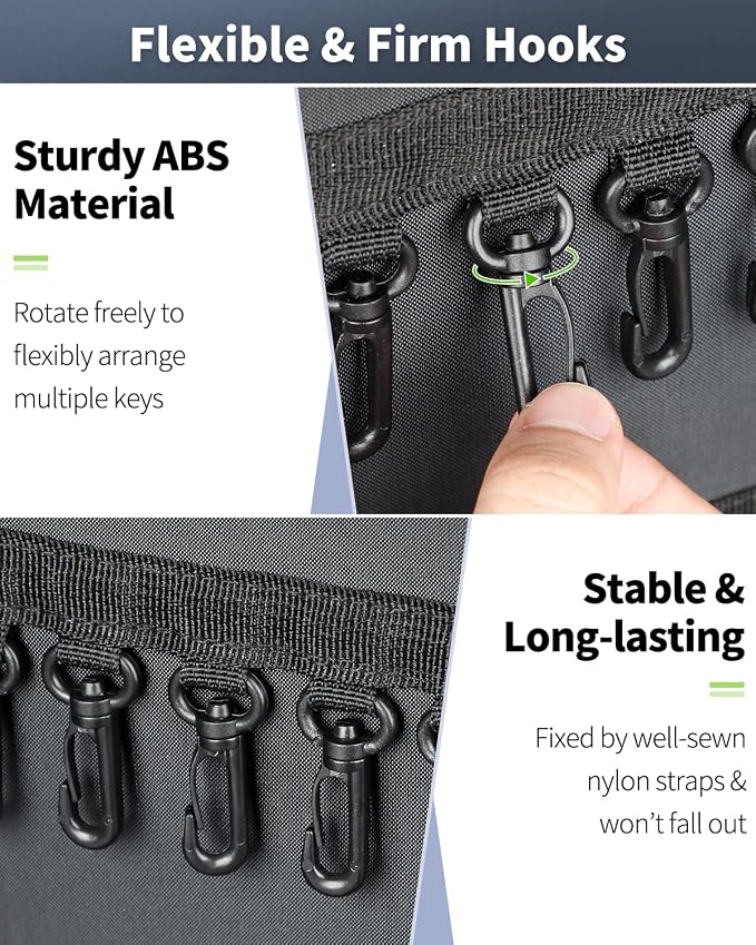 Uniclife Zippered Key Case Organizer Waterproof and Fireproof Key Binder - Image 6