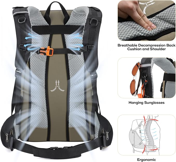 Maelstrom Hiking Backpack, Camping Backpack, 40L Waterproof Hiking Daypack - Image 5