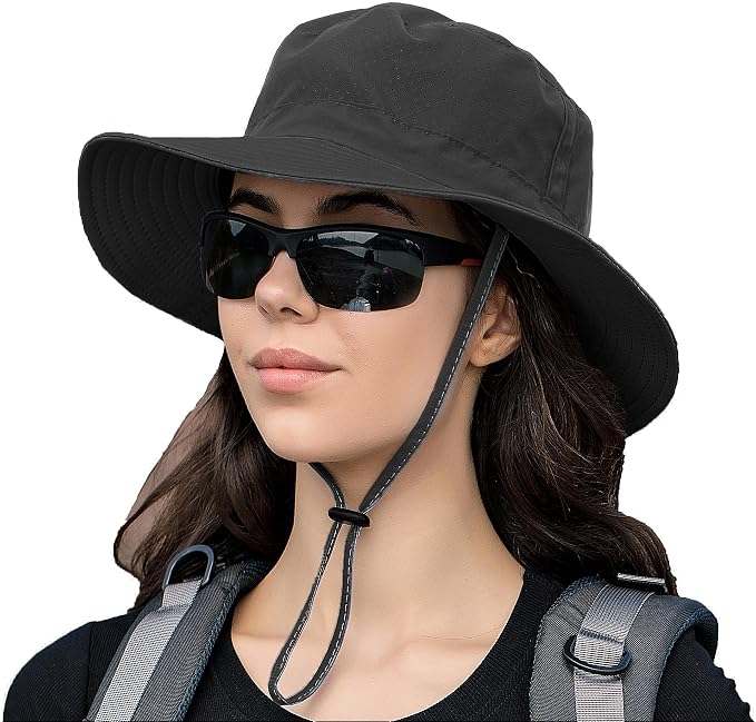 Rosoz Sun Hat for Men Women Boonie Bucket Hat Wide Brim Breathable Cooling - Image 2
