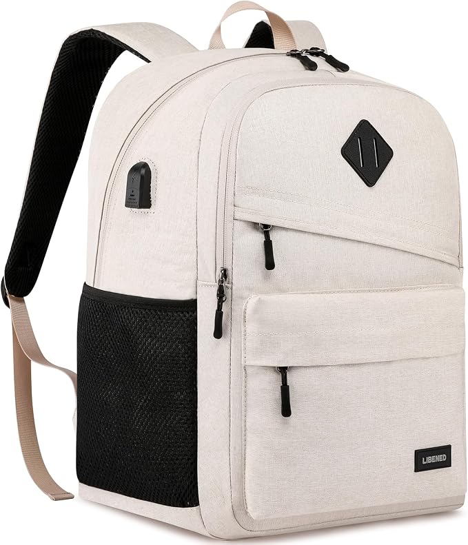 School Backpack for Teen Boys and Girls, Backpack for Men Women, 15.6 inch by LIBENED