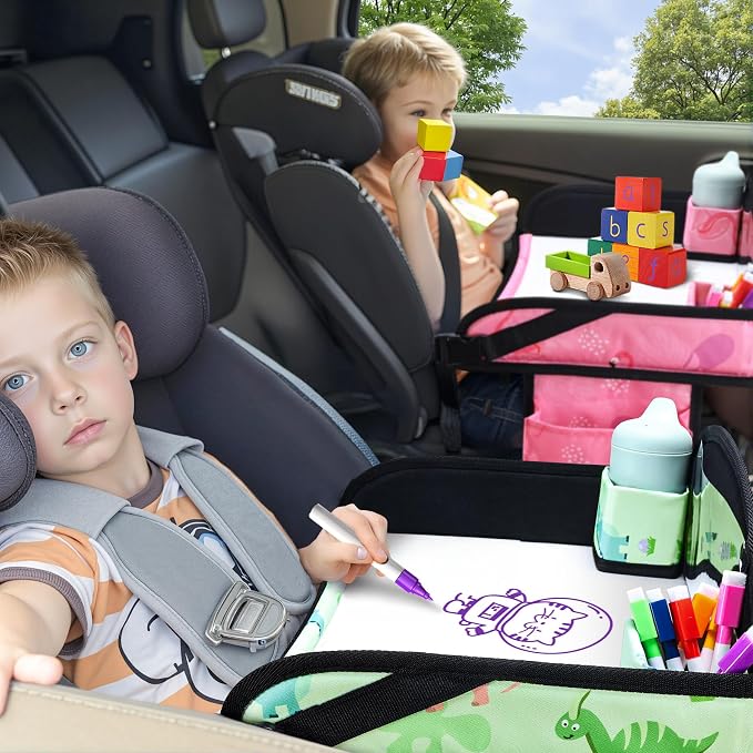 2PCS Kids Travel Tray, Car Seat Tray - Image 3