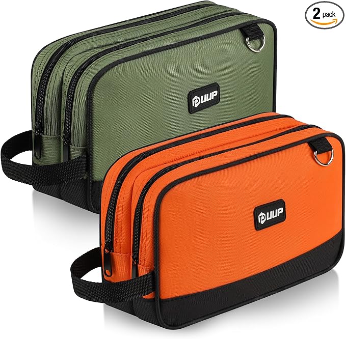 12 Inch Small Tool Bag 2 Pack, Zipper Tool Pouch Two Compartments, Utility by UUP