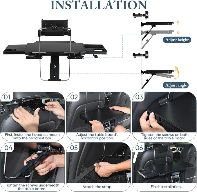 2-in-1 Car Steering Wheel Tray & Back Seat Table - Image 6